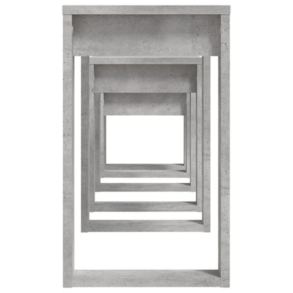 Satztische 3-tlg. Betongrau Holzwerkstoff