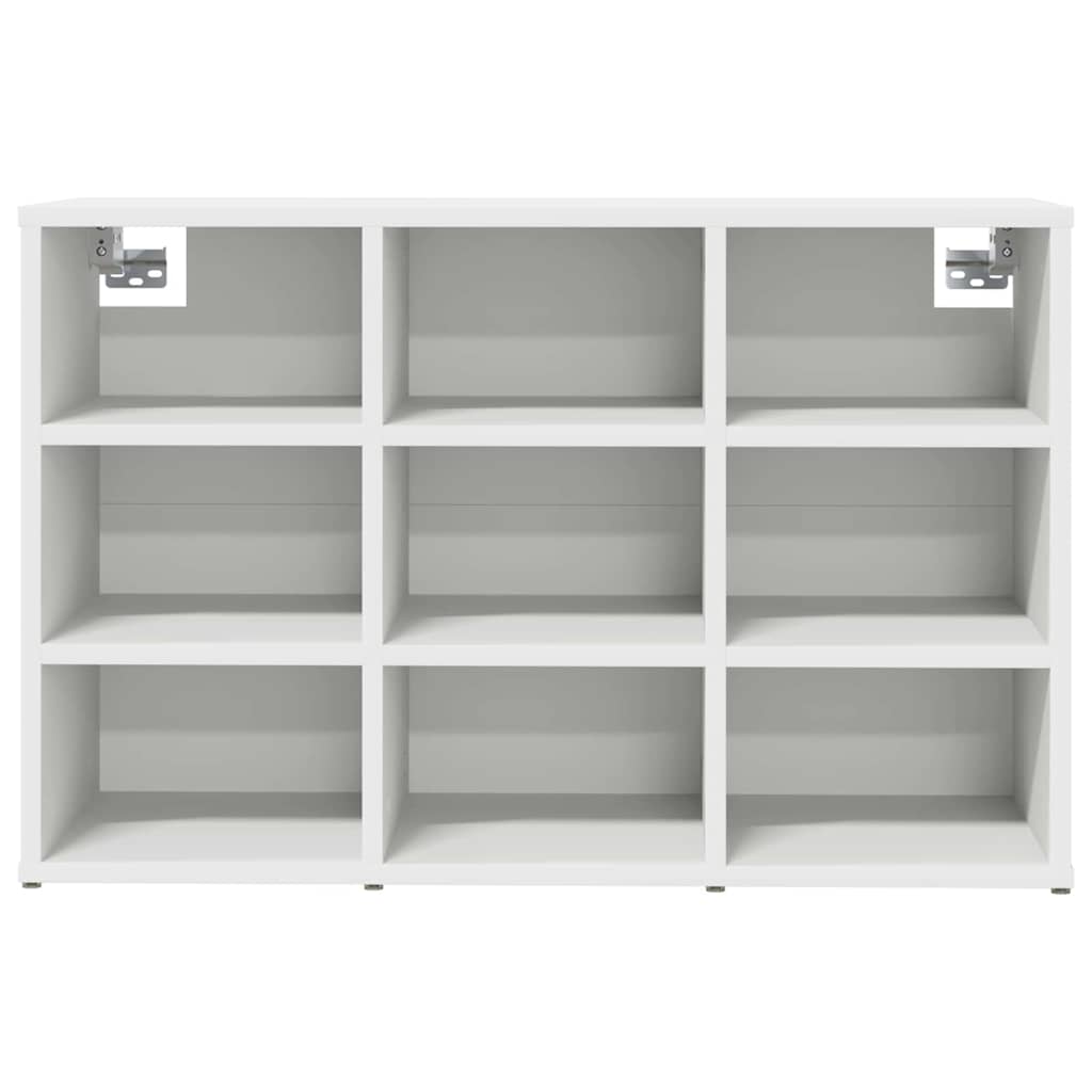Schuhschrank mit Regal Weiß 77,5 x 30 x 51 cm Holzwerkstoff