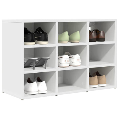 Schuhschrank mit Regal Weiß 77,5 x 30 x 51 cm Holzwerkstoff