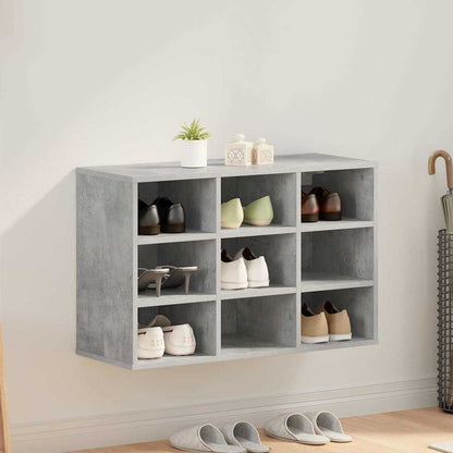 Schuhschrank Betongrau 77,5 x 30 x 51 cm Holzwerkstoff