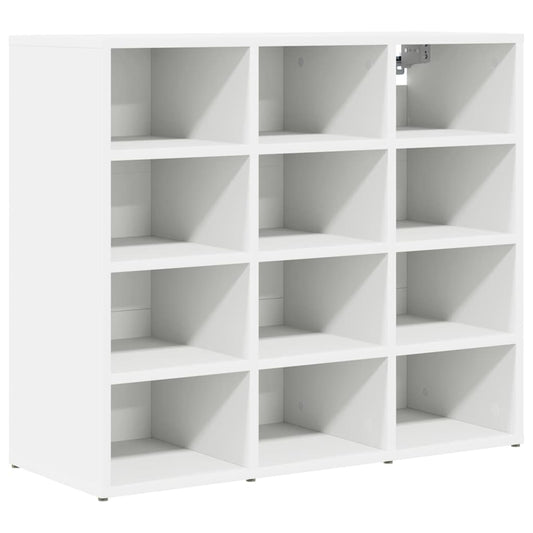 Schuhschrank mit Regal Weiß 77,5 x 30 x 67 cm Holzwerkstoff
