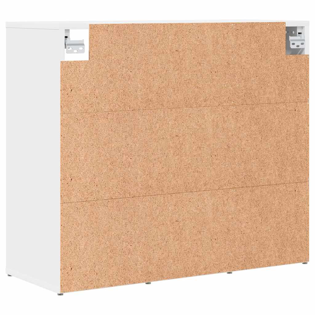 Schuhschrank mit Regal Weiß 77,5 x 30 x 67 cm Holzwerkstoff