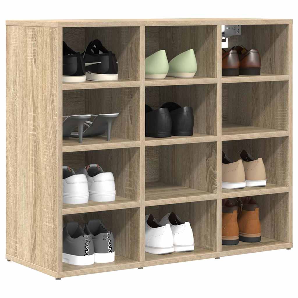 Schuhschrank Sonoma-Eiche 77,5 x 30 x 67 cm Holzwerkstoff