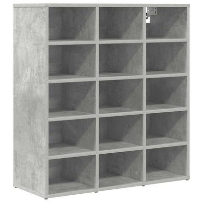Schuhschrank Betongrau 77,5 x 30 x 83,5 cm Holzwerkstoff