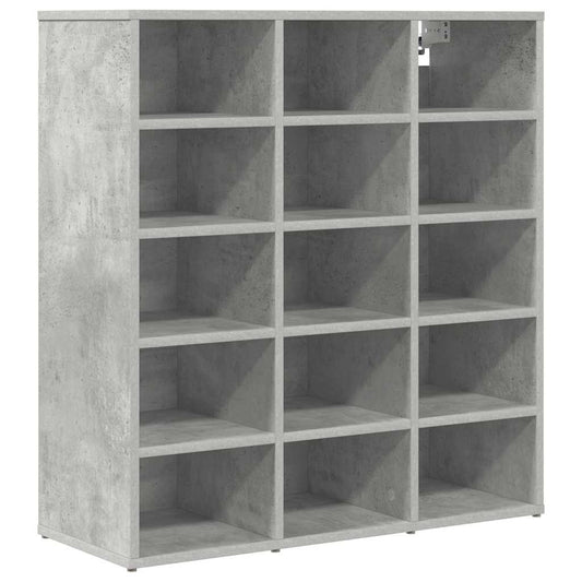 Schuhschrank Betongrau 77,5 x 30 x 83,5 cm Holzwerkstoff
