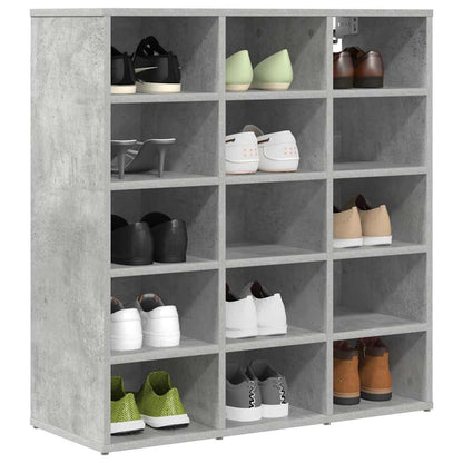 Schuhschrank Betongrau 77,5 x 30 x 83,5 cm Holzwerkstoff