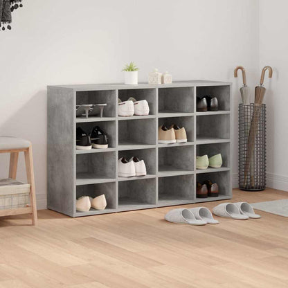 Schuhschrank mit Regal Betongrau 103 x 30 x 67 cm Holzwerkstoff