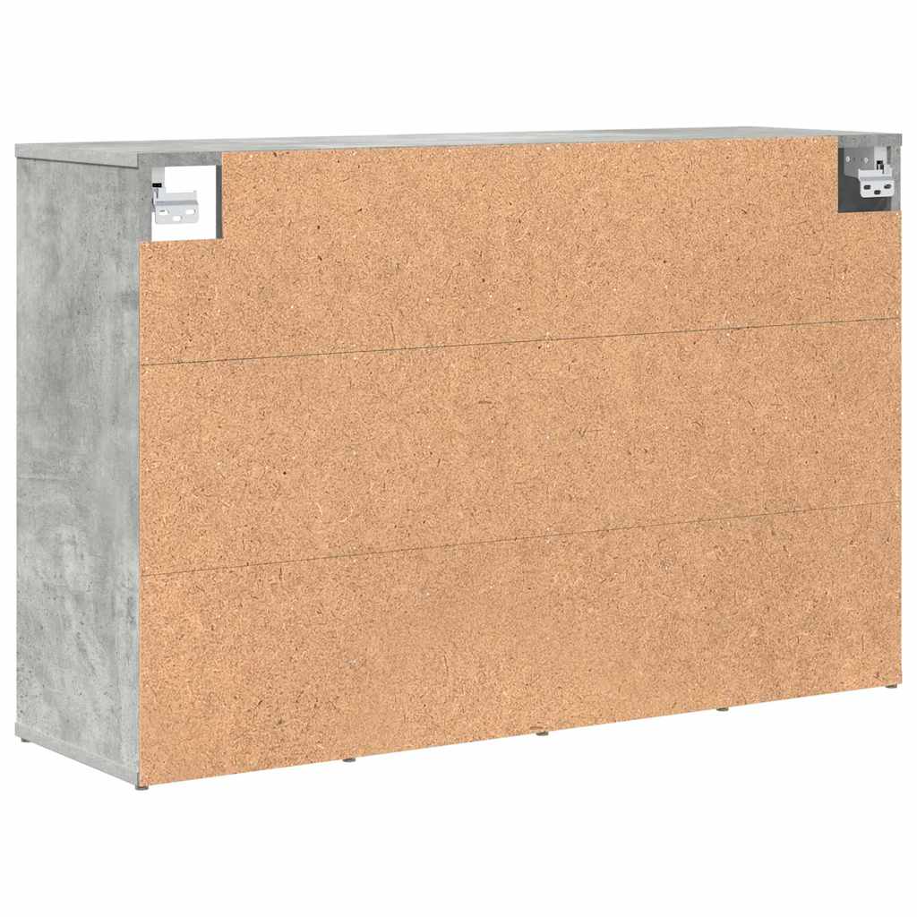 Schuhschrank mit Regal Betongrau 103 x 30 x 67 cm Holzwerkstoff