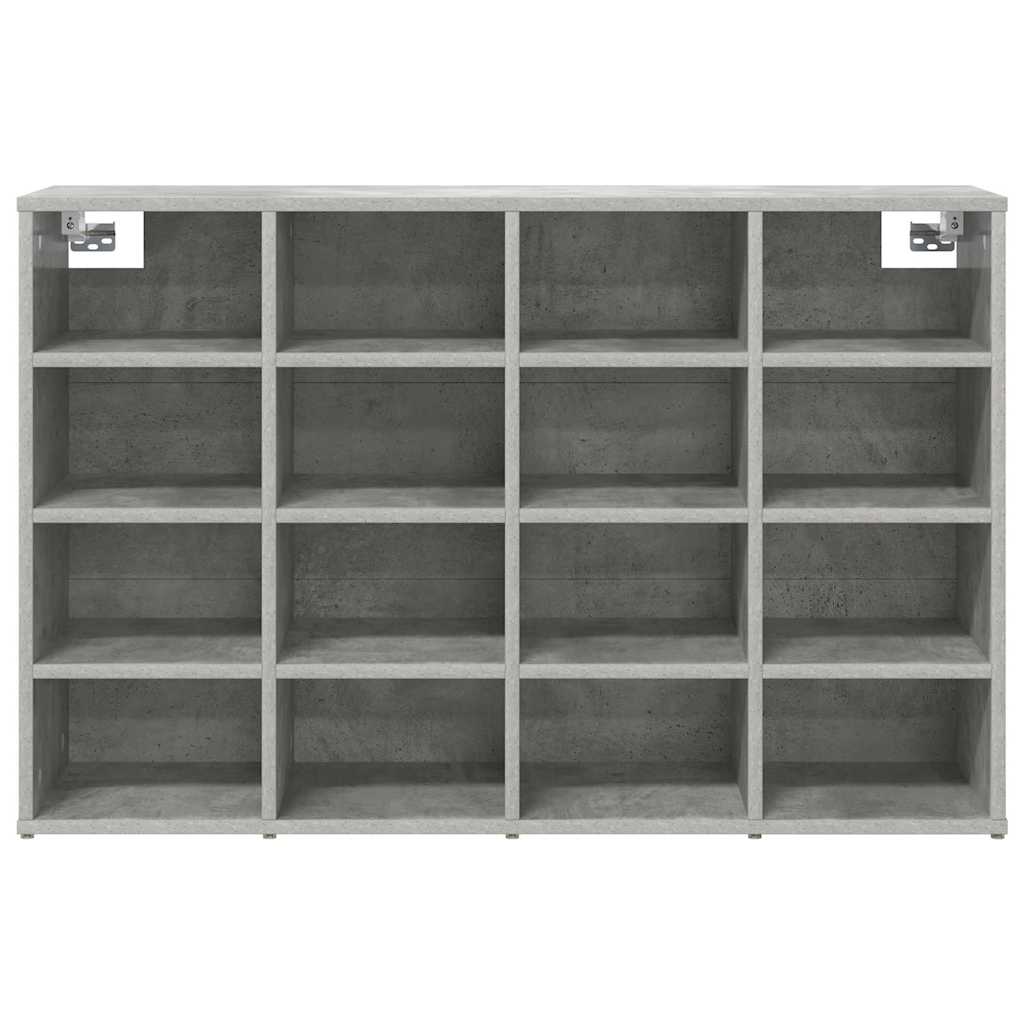 Schuhschrank mit Regal Betongrau 103 x 30 x 67 cm Holzwerkstoff
