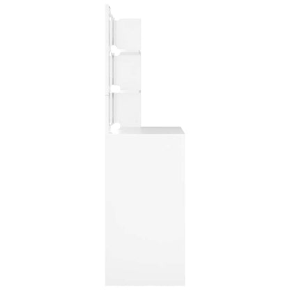 Schminktisch mit LED Weiß 74,5x40x141 cm