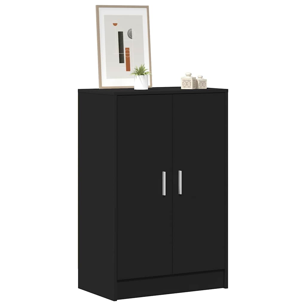 Schuhschrank Schwarz 60x35x92 cm Holzwerkstoff