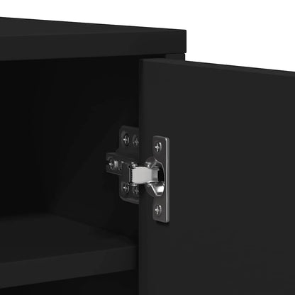 Schuhschrank Schwarz 60x35x92 cm Holzwerkstoff