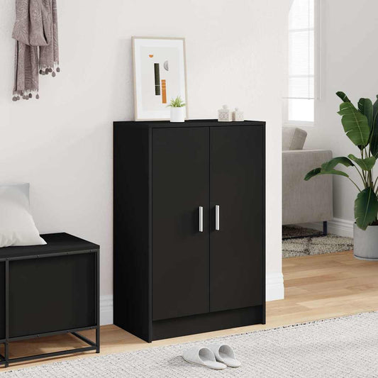Schuhschrank Schwarz 60x35x92 cm Holzwerkstoff