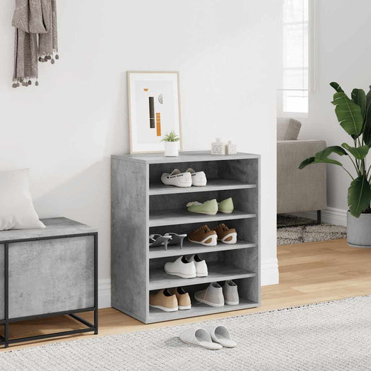 Schuhschrank Betongrau 60x35x70 cm Holzwerkstoff
