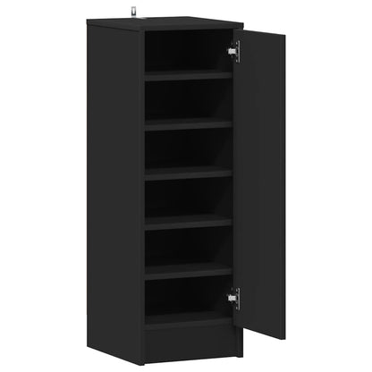 Schuhschrank Schwarz 32x35x92 cm Holzwerkstoff