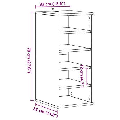 Schuhschrank Betongrau 31,5x35x70 cm Holzwerkstoff