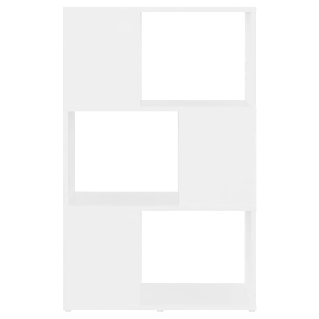 Bücherregal Raumteiler Weiß 60x24x94 cm Holzwerkstoff