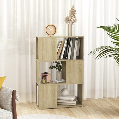 Bücherregal Raumteiler Sonoma-Eiche 60x24x94 cm Holzwerkstoff