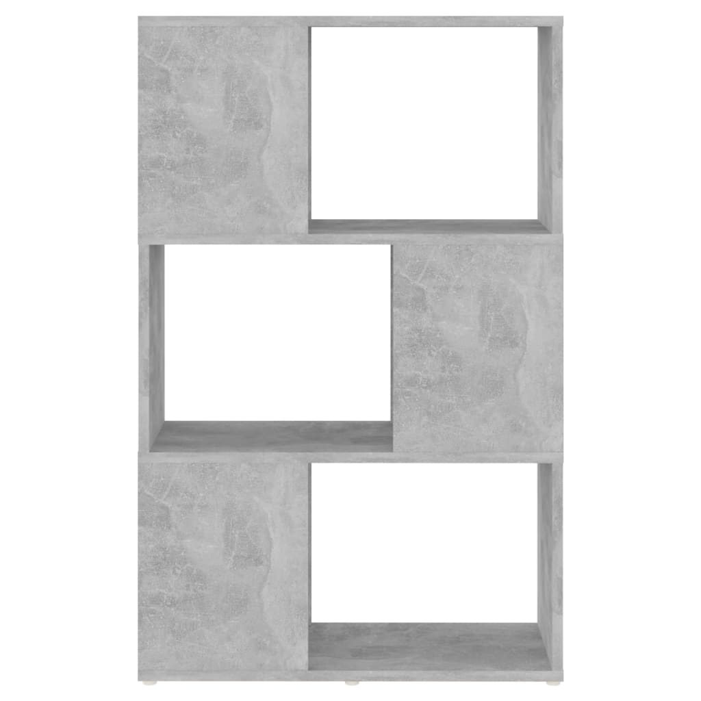 Bücherregal Raumteiler Betongrau 60x24x94 cm Holzwerkstoff