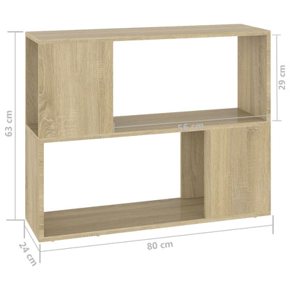 TV-Schrank Sonoma-Eiche 80x24x63 cm Holzwerkstoff