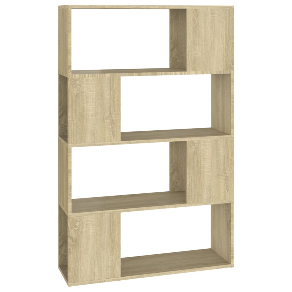 Bücherregal Raumteiler Sonoma-Eiche 80x24x124,5cm Holzwerkstoff