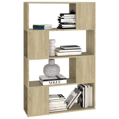Bücherregal Raumteiler Sonoma-Eiche 80x24x124,5cm Holzwerkstoff