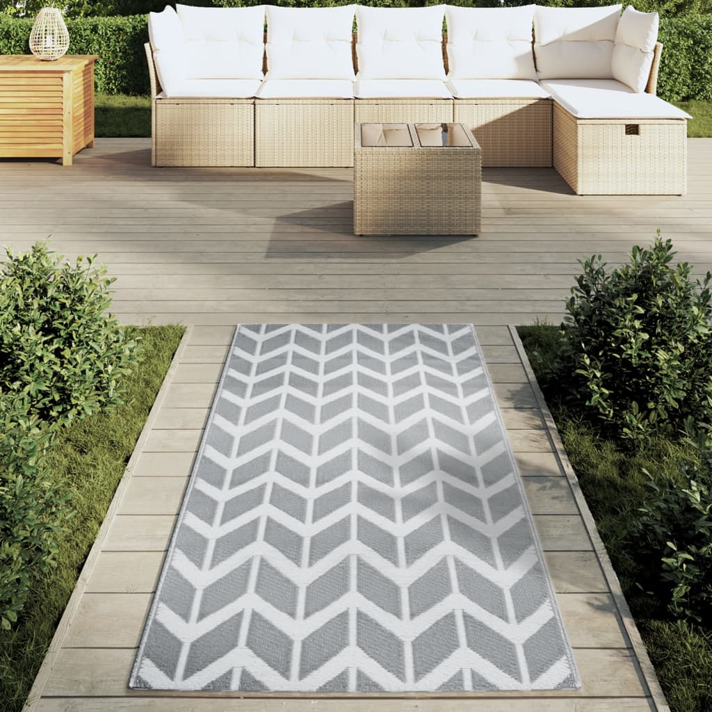 Outdoor-Teppich Grau 80x150 cm PP