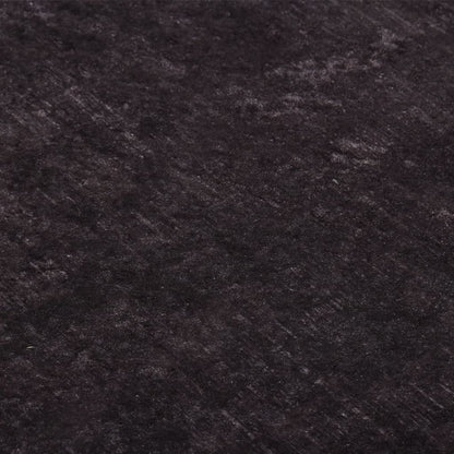 Teppich Waschbar 80x300 cm Schwarz und Golden Rutschfest