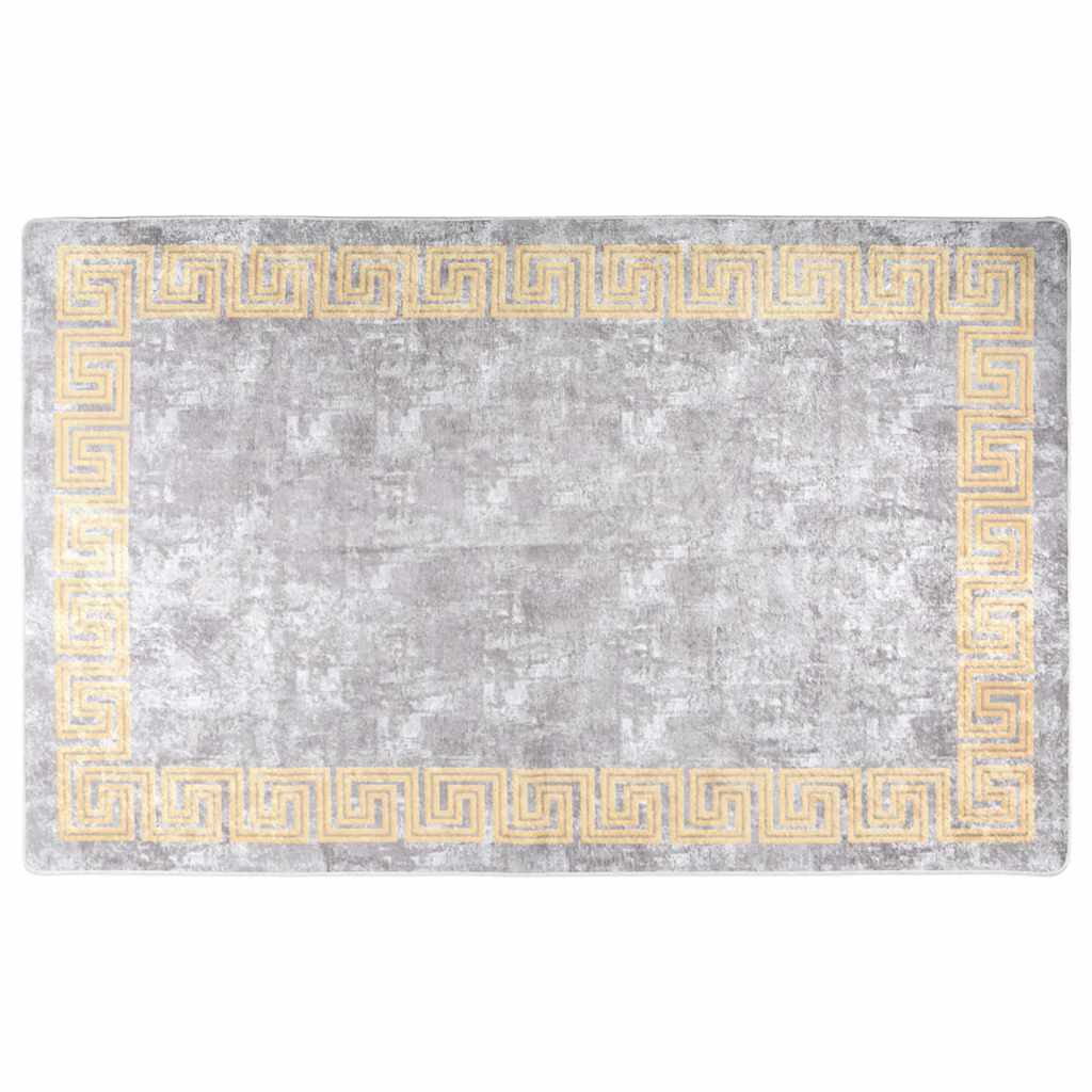 Teppich Waschbar Grau 160x230 cm Rutschfest