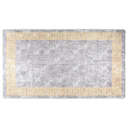Teppich Waschbar Grau 190x300 cm Rutschfest