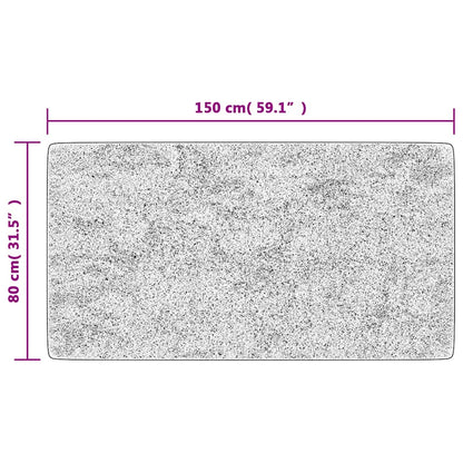 Teppich Waschbar 80x150 cm Beige Rutschfest