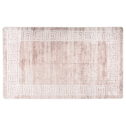 Teppich Waschbar Beige 120x180 cm Rutschfest