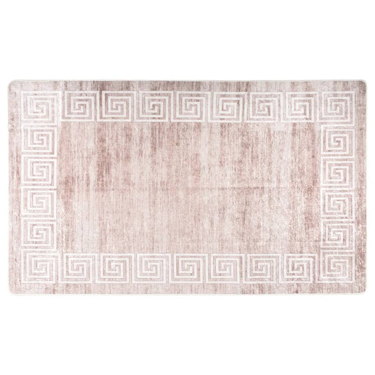 Teppich Waschbar Beige 120x180 cm Rutschfest