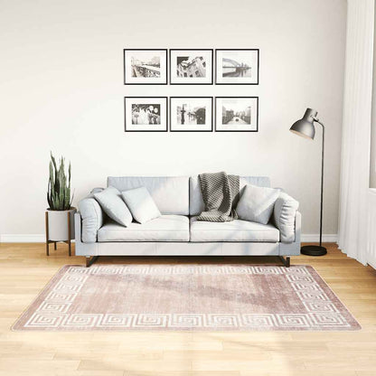 Teppich Waschbar Beige 120x180 cm Rutschfest