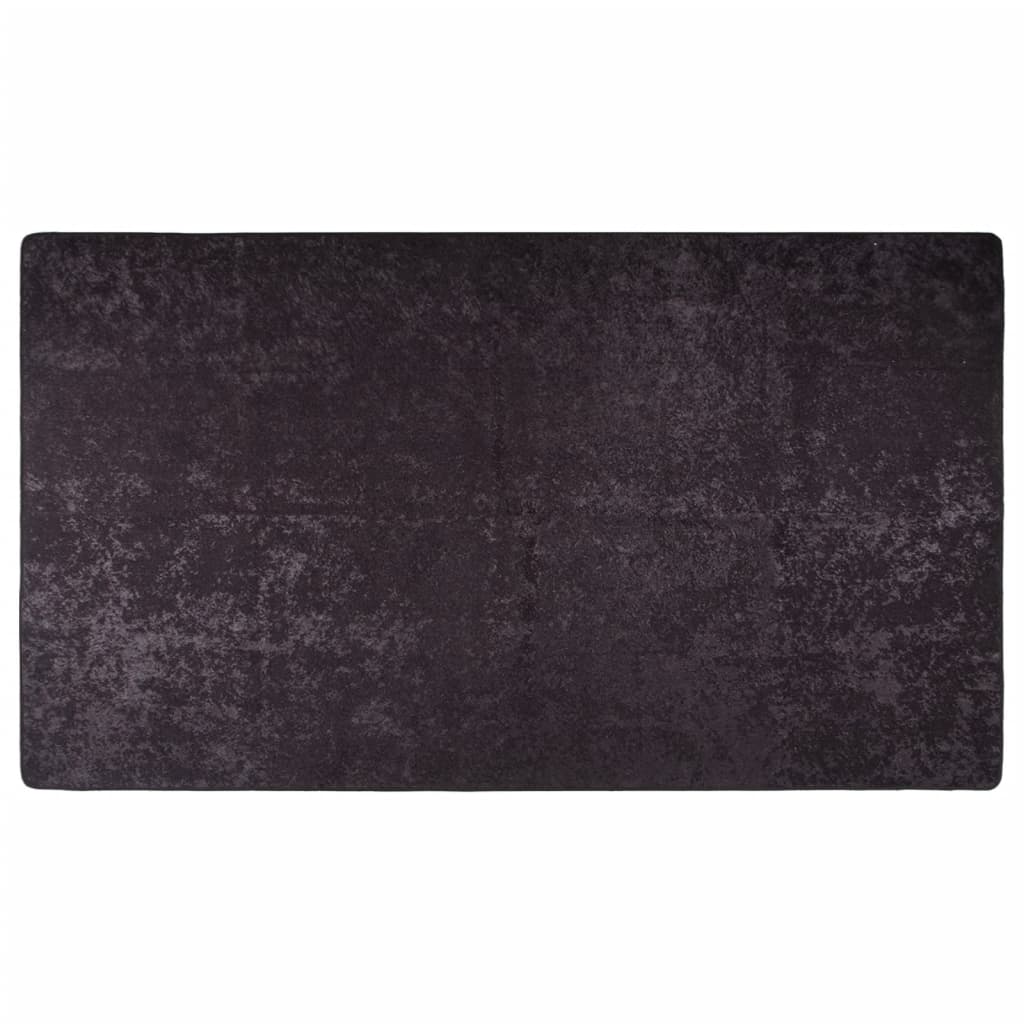 Teppich Waschbar 190x300 cm Anthrazit Rutschfest