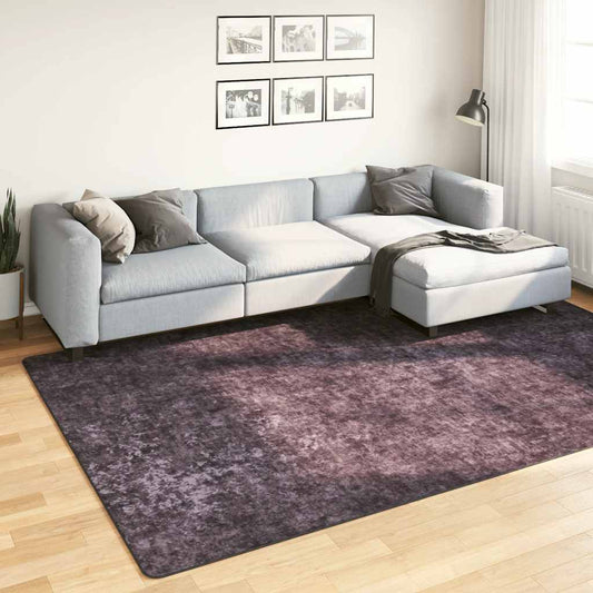 Teppich Waschbar 190x300 cm Anthrazit Rutschfest