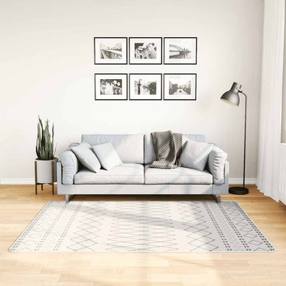 Teppich Waschbar Schwarz und Weiß 120x180 cm Rutschfest