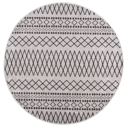 Teppich Waschbar Schwarz und Weiß φ120 cm Rutschfest