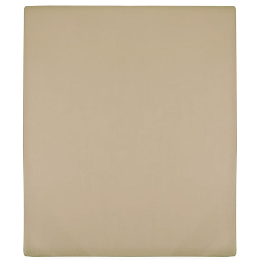 Spannbettlaken Jersey Taupe 140x200 cm Baumwolle