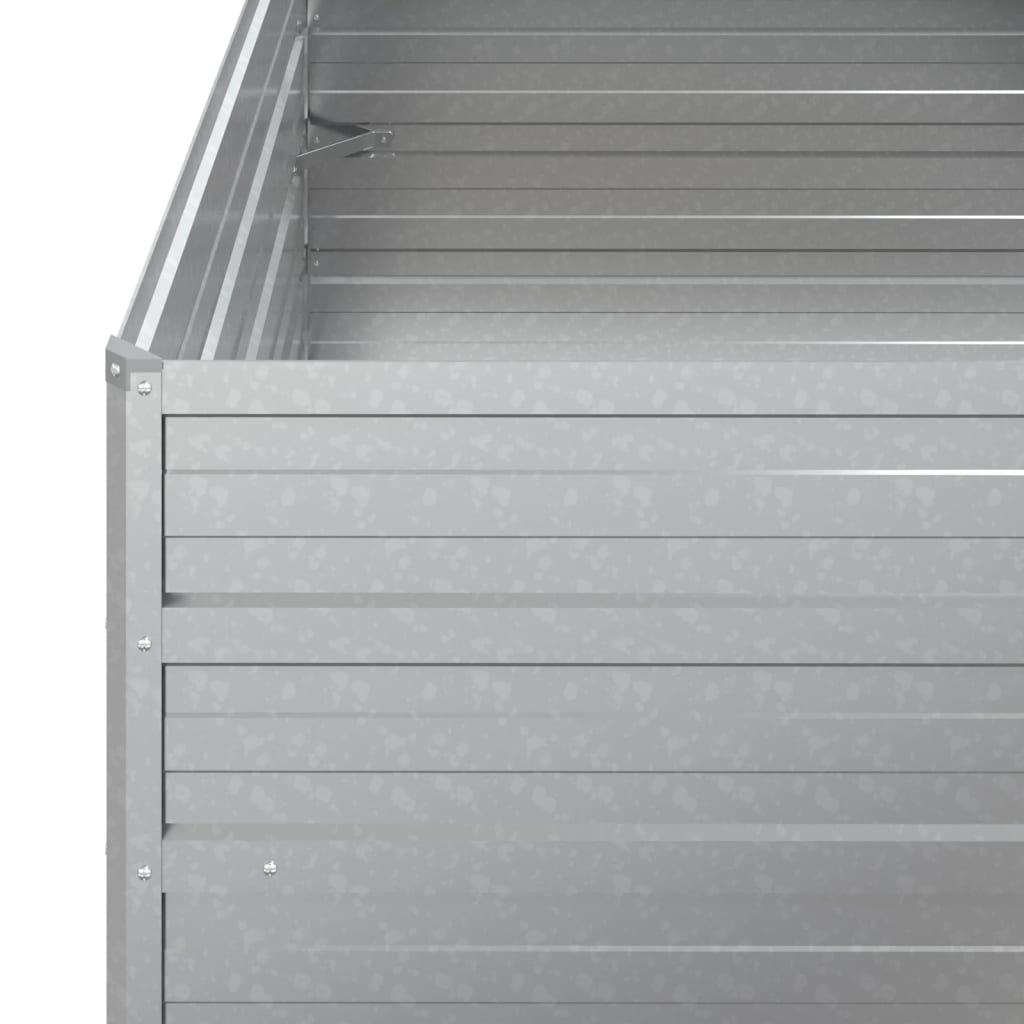 Garten-Hochbeet 100x100x77 cm Verzinkter Stahl Silber