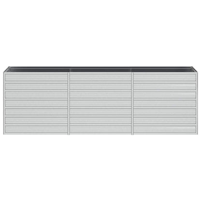 Garten-Hochbeet 240x40x77 cm Verzinkter Stahl Silbern