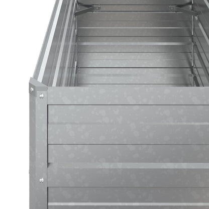 Garten-Hochbeet 100x40x77 cm Verzinkter Stahl Silber