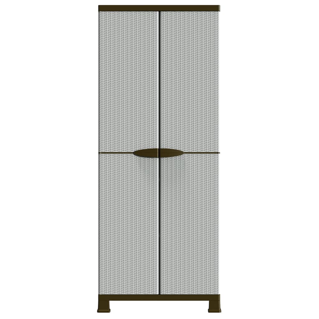 Kunststoffschrank 68x39x171,5 cm Rattan-Design