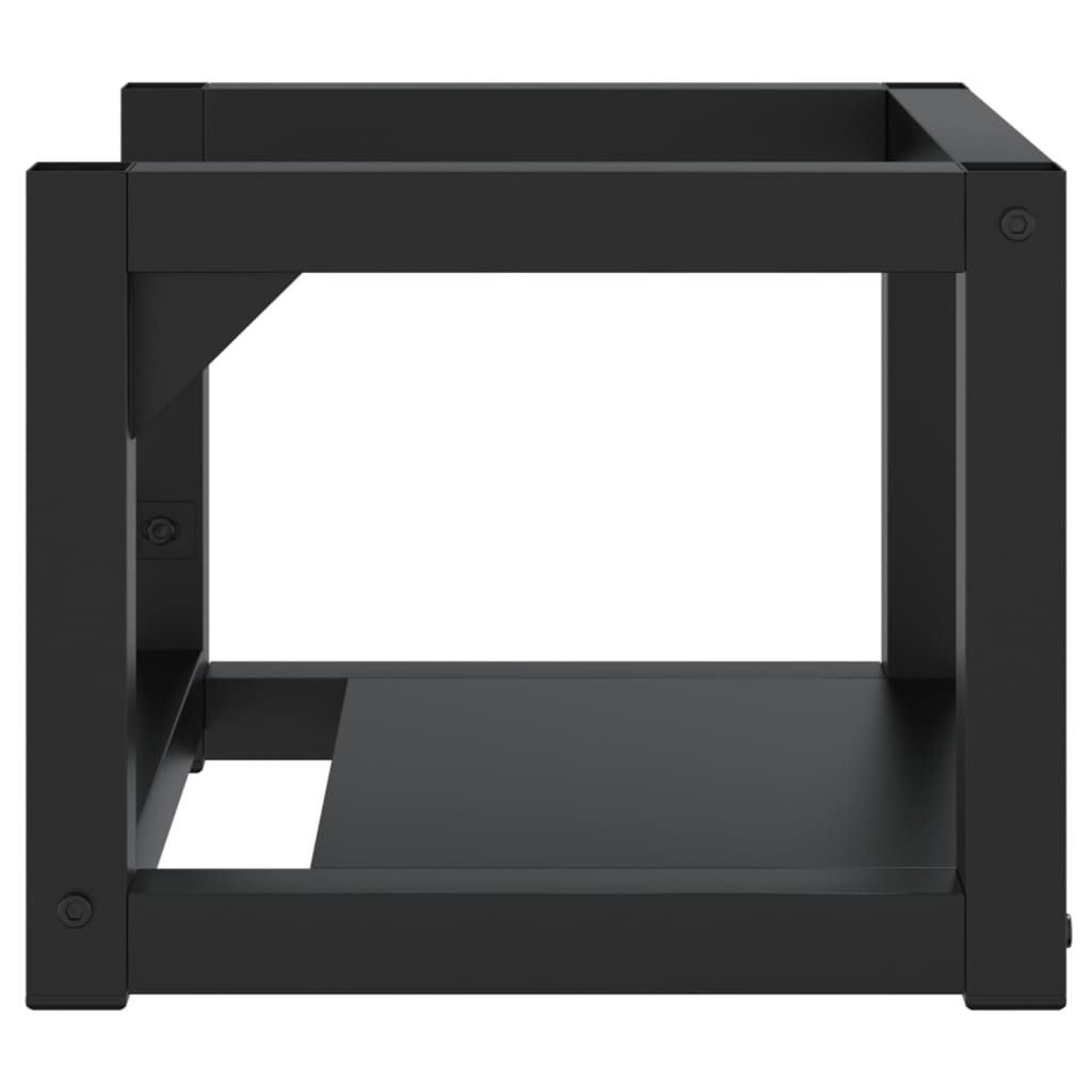 Badezimmer Wand-Waschtischgestell Schwarz 40x38x31 cm Eisen