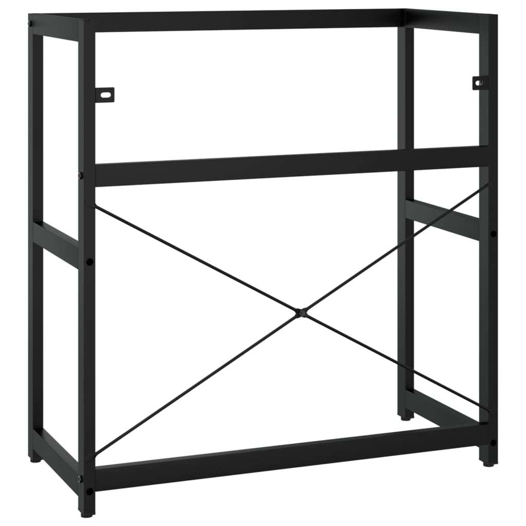 Badezimmer Waschtischgestell Schwarz 79x38x83 cm Eisen