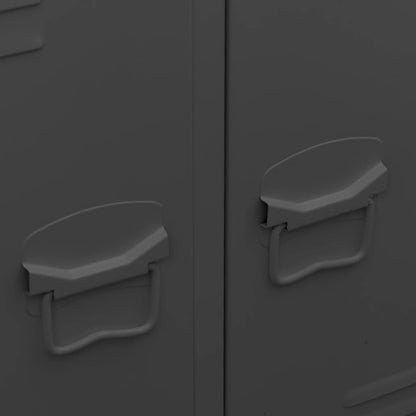 Kleiderschrank Industrie-Stil Anthrazit 67x35x107 cm Stahl
