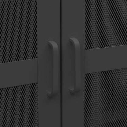 Lagerschrank Industrial Schwarz 70x40x115 cm Metall