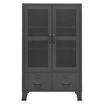 Lagerschrank Industrial Anthrazit 70x40x115 cm Metall