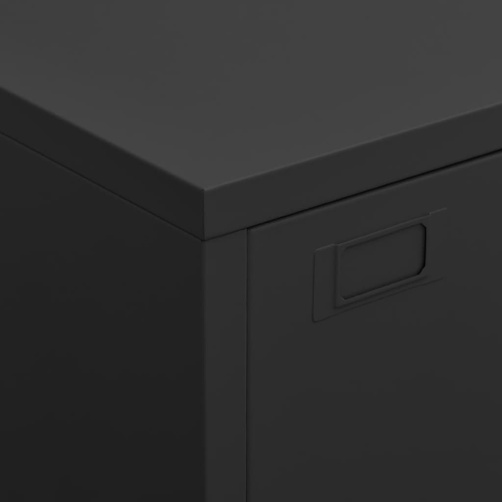Lagerschrank Industrial Schwarz 75x40x115 cm Metall