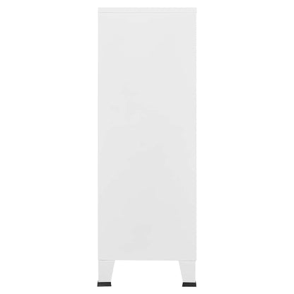 Lagerschrank Industrial Weiß 75x40x115 cm Metall